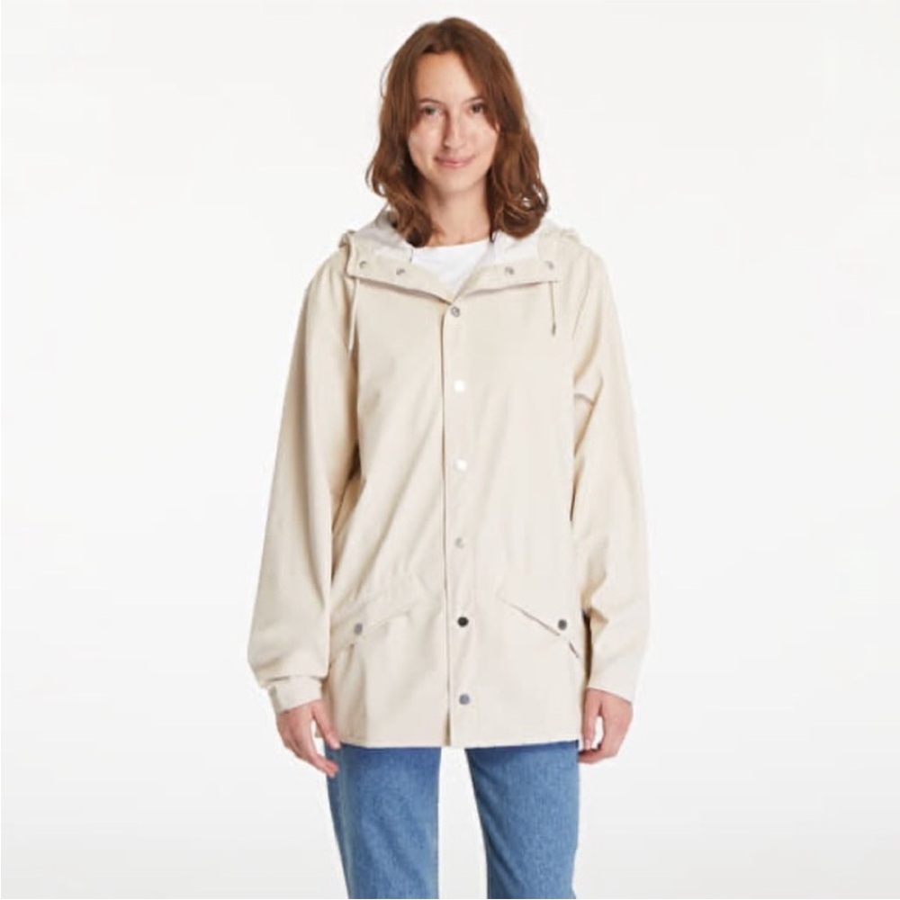 RAINS Water Resistant Rain Hood Jacket Style 12010 Color Dune NEW L /XL Unisex